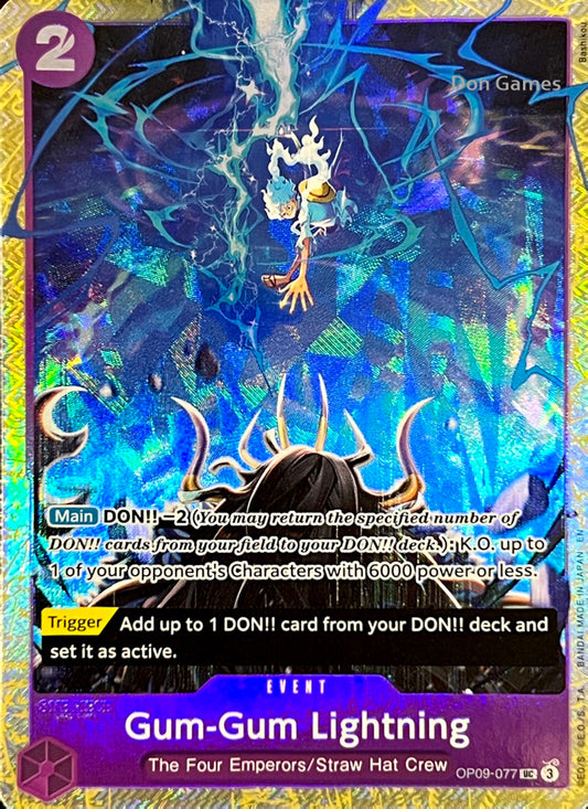 OP09-077 Gum-Gum Lightning Event Card Alternate Art Best Selection Vol. 4