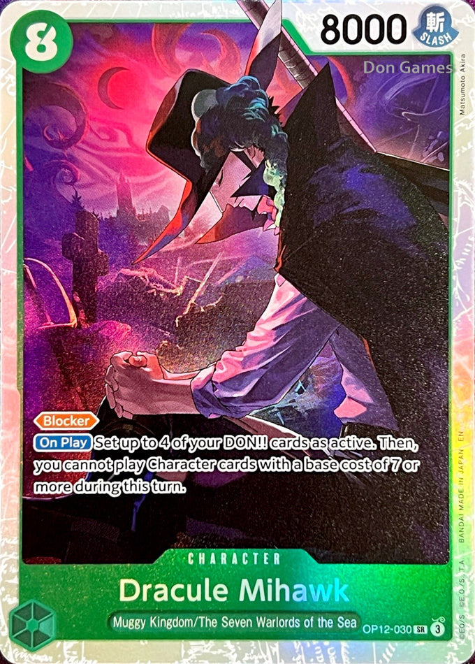 OP12-030 Dracule Mihawk Character Card
