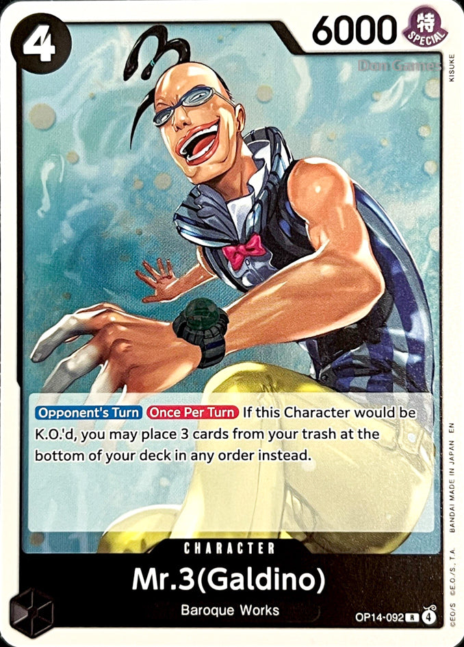 OP14-092 Mr. 3 (Galdino) Character Card