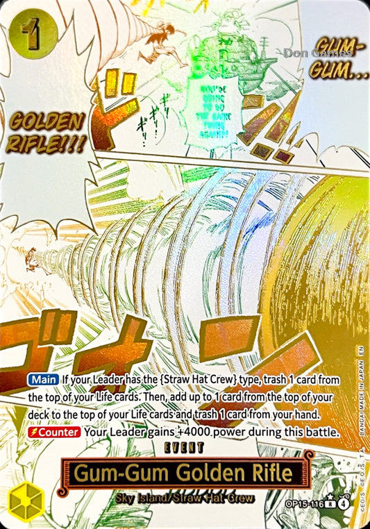 OP15-116 Gum-Gum Golden Rifle Event Card Alternate Art