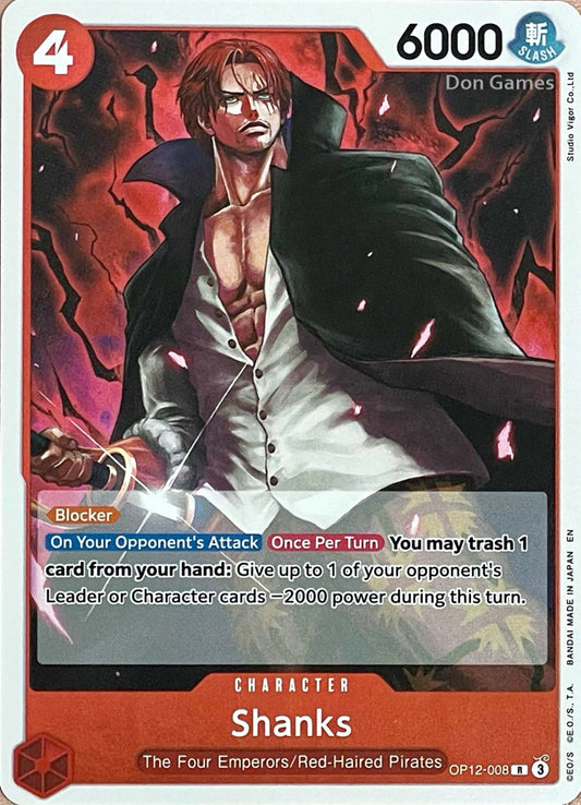 OP12-008 Shanks Character Card