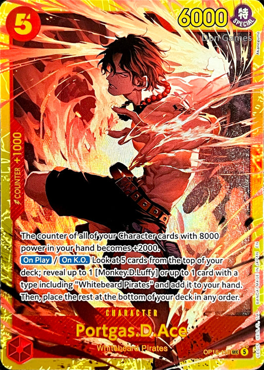 OP16-118 Portgas. D. Ace Character Card