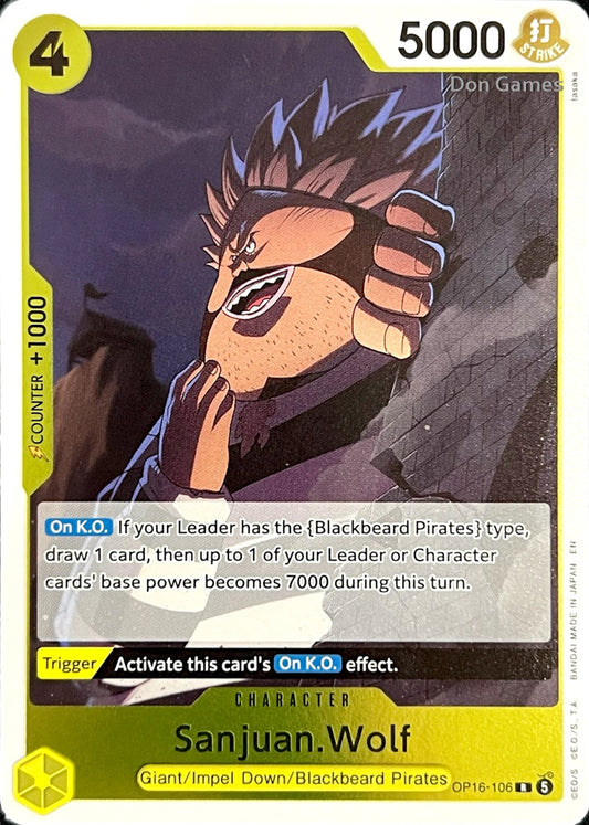 OP16-106 Sanjuan. Wolf Character Card