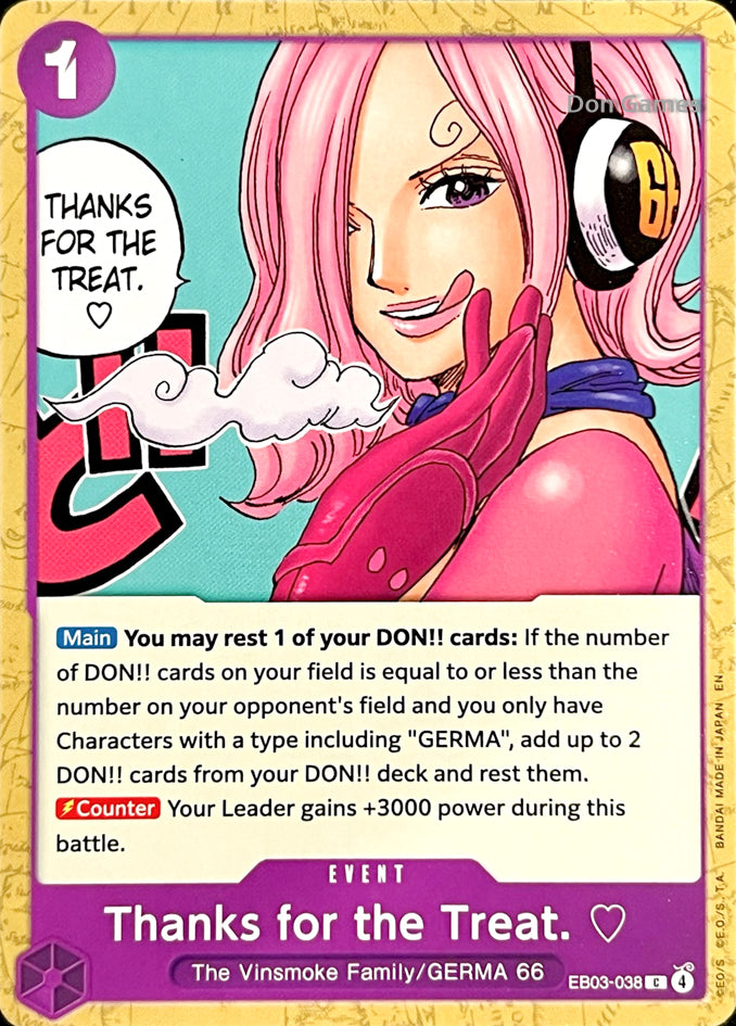 EB03-038 Thanks for the Treat. Event Card