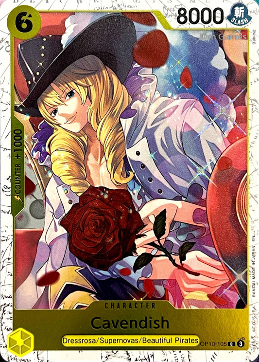 OP10-105 Cavendish Character Card Pirate Foil