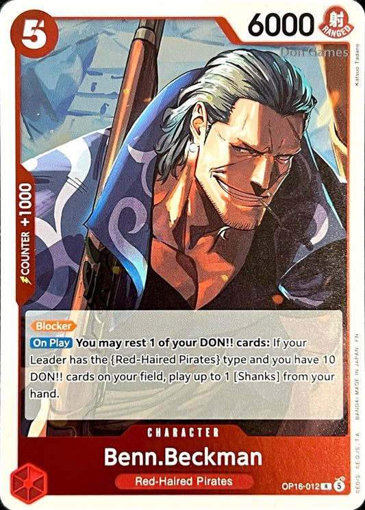 OP16-012 Benn. Beckman Character Card