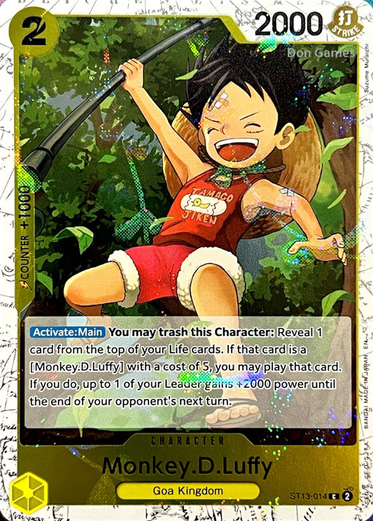 ST13-014 Monkey. D. Luffy Character Card Textured Foil