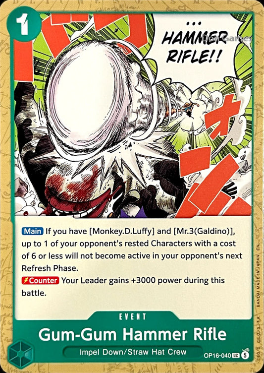 OP16-040 Gum-Gum Hammer Rifle Card