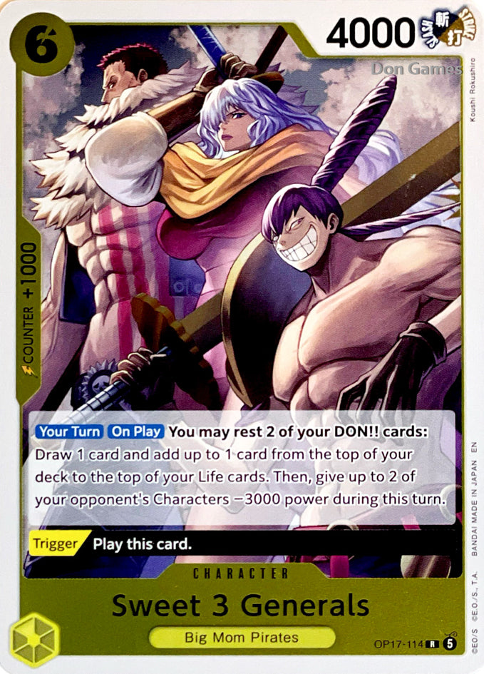 OP17-114 Sweet 3 Generals Character Card
