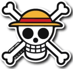 B-Side Label Sticker Mugiwara Jolly Roger Ver. 1