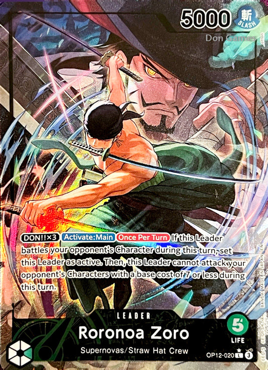 OP12-020 Roronoa Zoro Leader Card Alternate Art