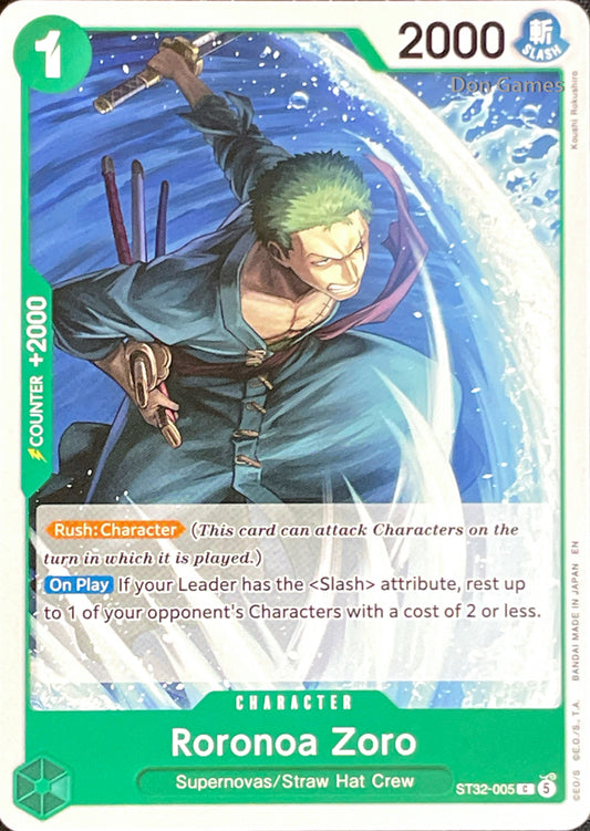 ST32-005 Roronoa Zoro Character Card