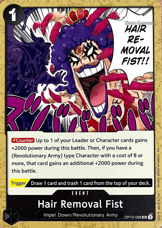 OP12-098 Hair Removal Fist Event Card