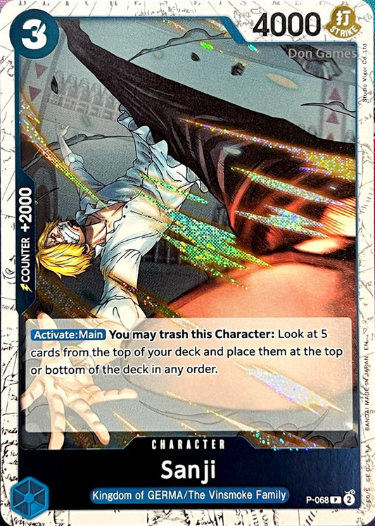 P-068 Sanji Character Card Textured Foil