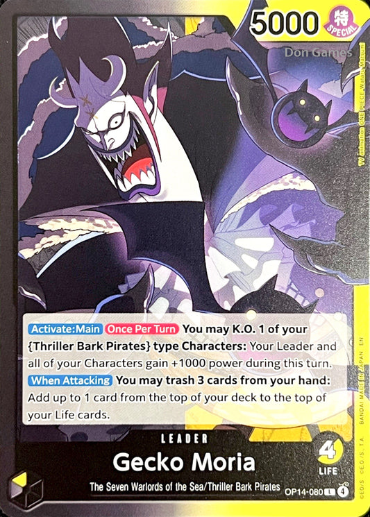 OP14-080 Gecko Moria Leader Card