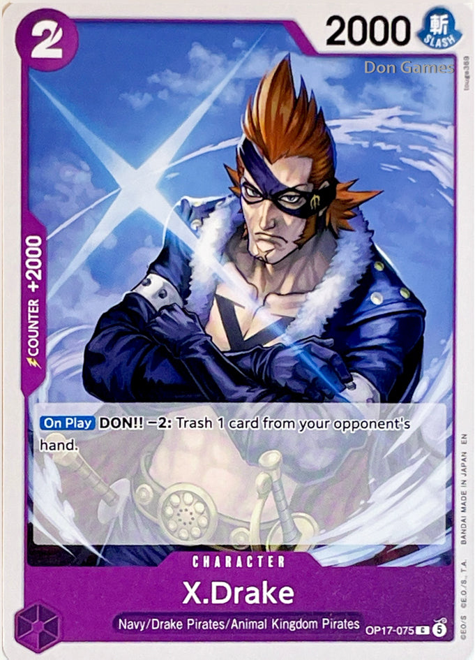 OP17-075 X. Drake Character Card