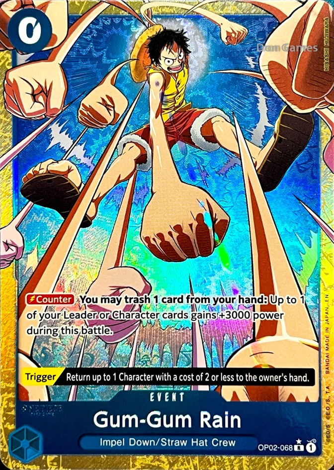 OP02-068 Gum-Gum Rain Event Card Alternate Art