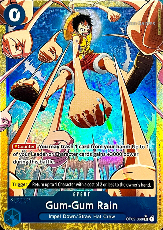 OP02-068 Gum-Gum Rain Event Card Alternate Art