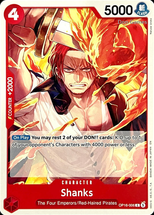 OP16-006 Shanks Character Card