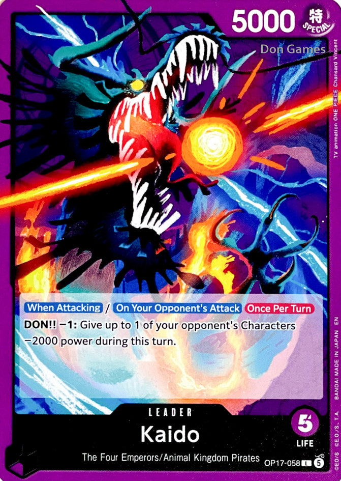 OP17-058 Kaido Leader Card
