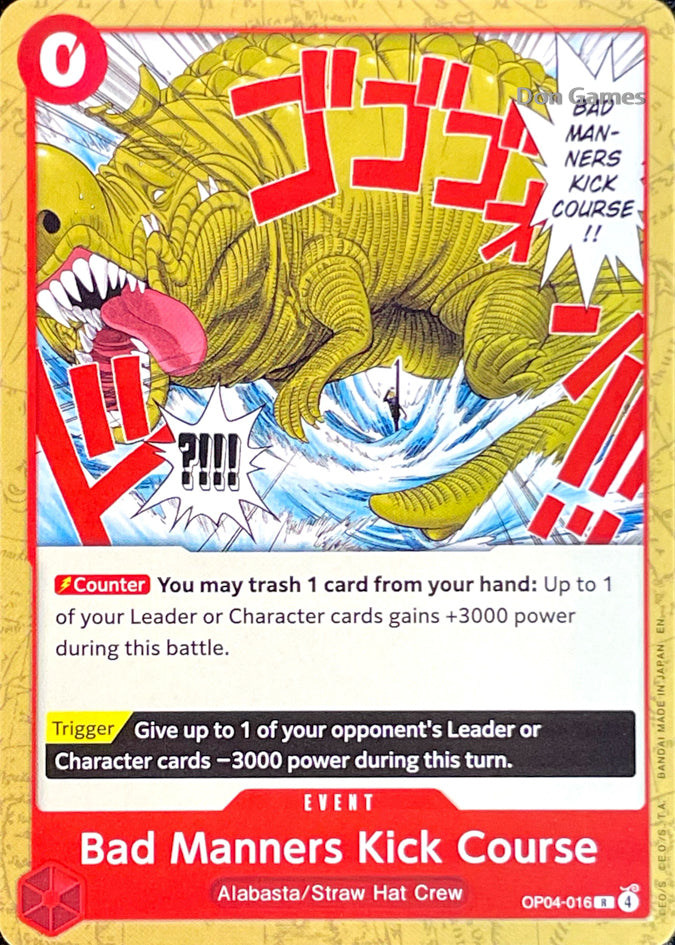 OP04-016 Bad Manners Kick Course Event Card Alternate Art Non-Foil