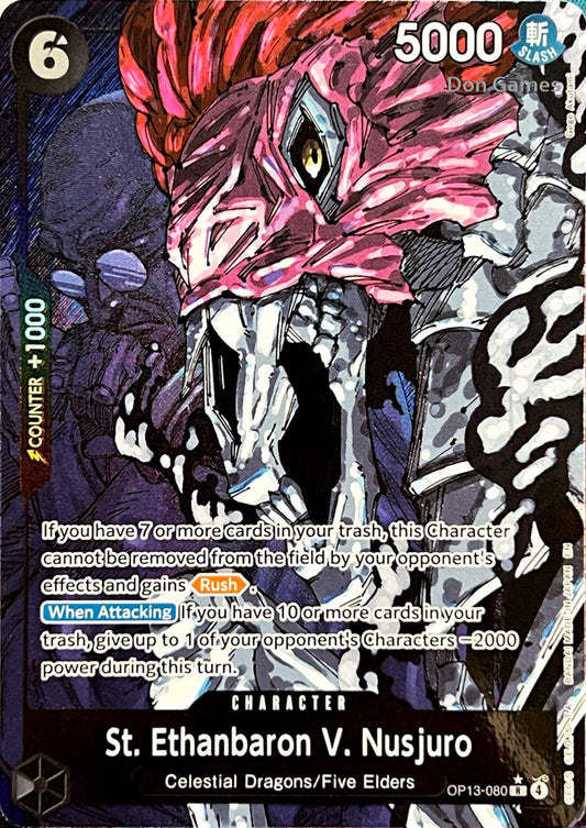 OP13-080 St. Ethanbaron V. Nusjuro Character Card Alternate Art