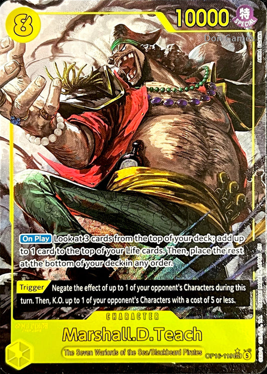 OP16-119 Marshall. D. Teach Character Card Alternate Art