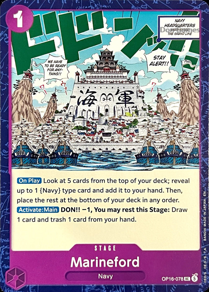 OP16-078 Marineford Stage Card