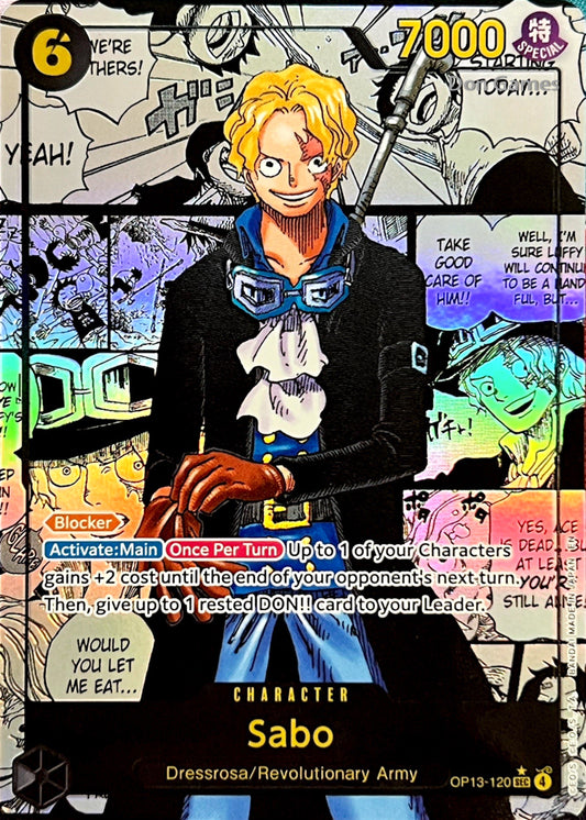 OP13-120 Sabo Character Card Manga Alternate Art