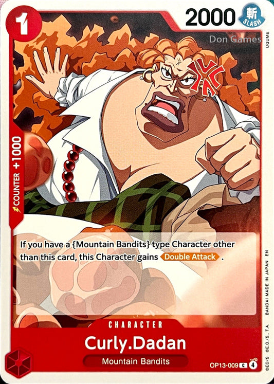 OP13-009 Curly. Dadan Character Card