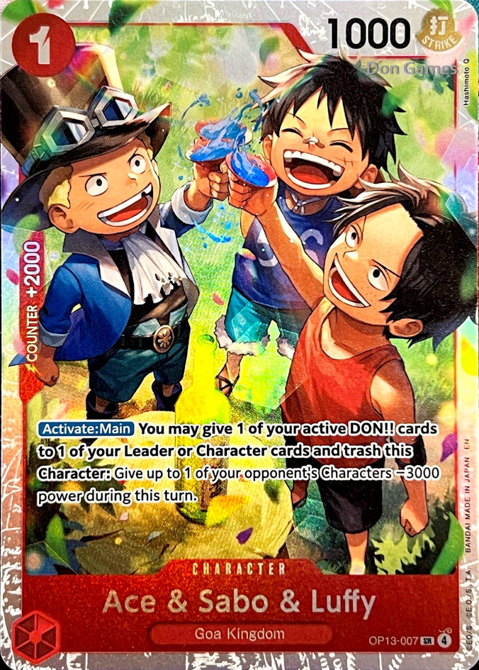 OP13-007 Ace & Sabo & Luffy Character Card