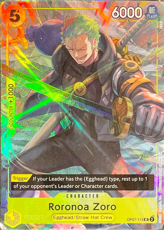 OP07-113 Roronoa Zoro Character Card Alternate Art Promo