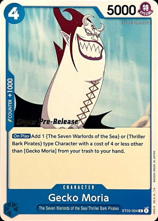 ST03-004 Gecko Moria Character Card SUPER PRE-RELEASE
