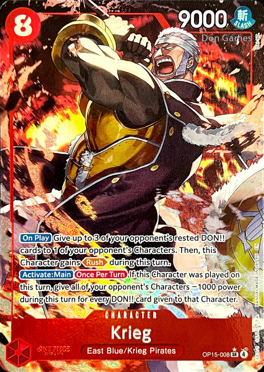 OP15-008 Krieg Character Card Alternate Art