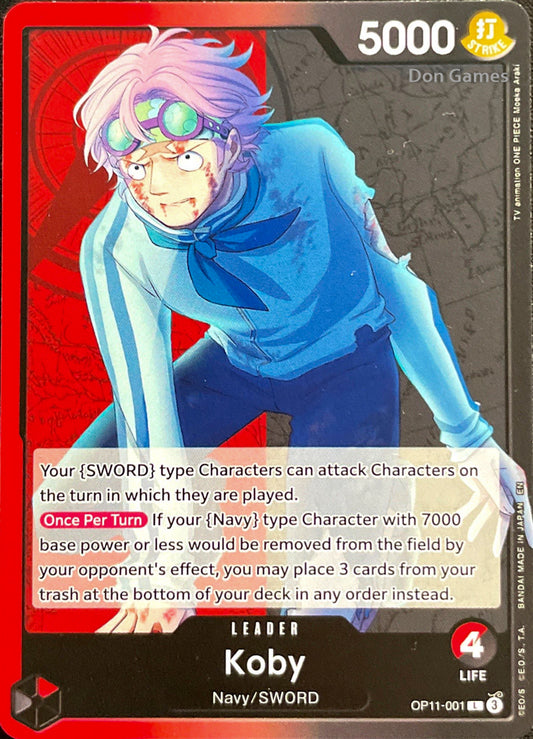 OP11-001 Koby Leader Card