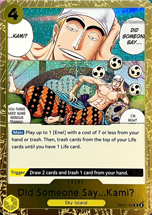 EB01-060 Did Someone Say ...Kami? Event Card Textured Foil