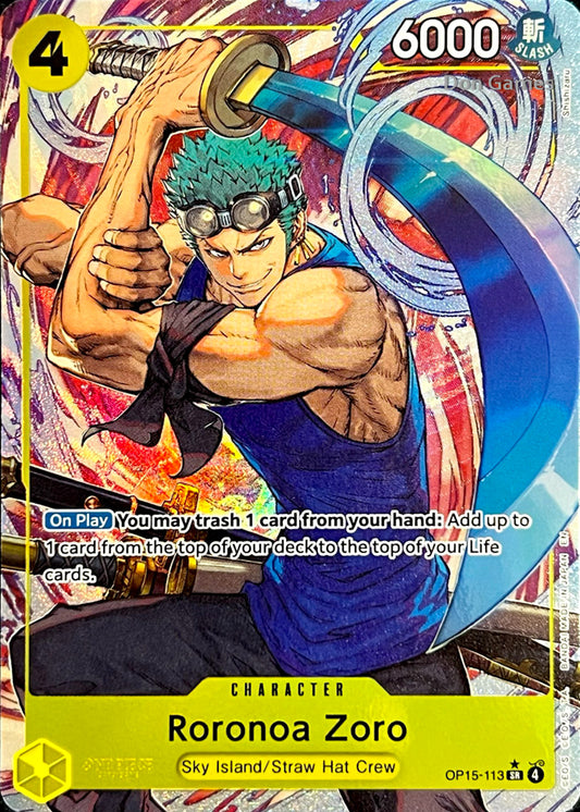 OP15-113 Roronoa Zoro Character Card Alternate Art