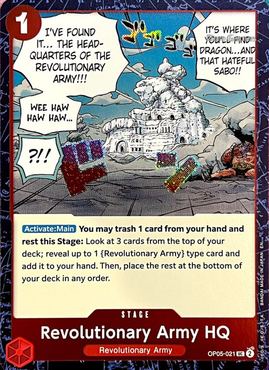 OP05-021 Revolutionary Army HQ Stage Card Textured Foil