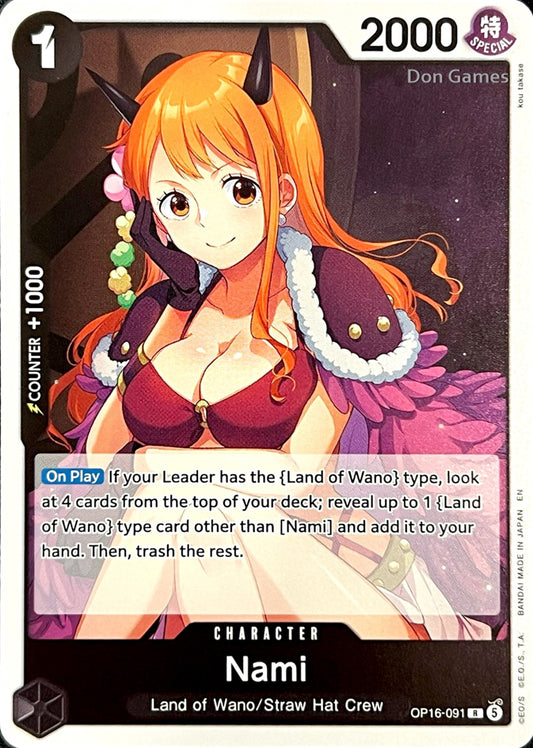 OP16-091 Nami Character Card