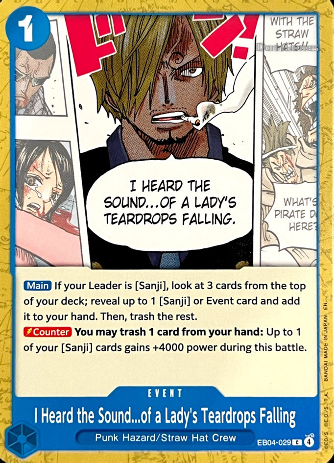 EB04-029 I Heard the Sound... of a Lady's Teardrops Falling Event Card