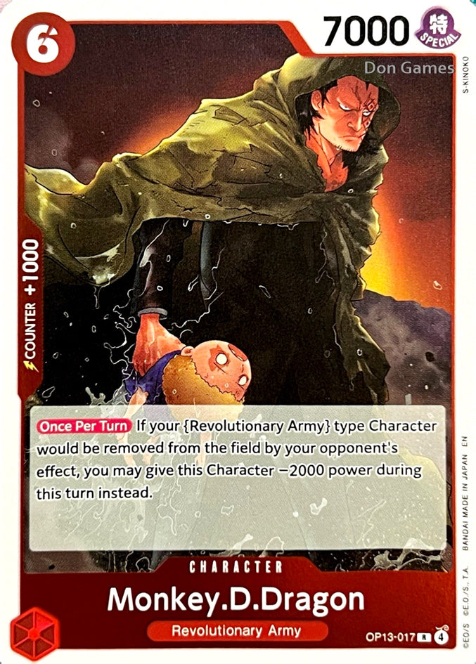 OP13-017 Monkey. D. Dragon Character Card