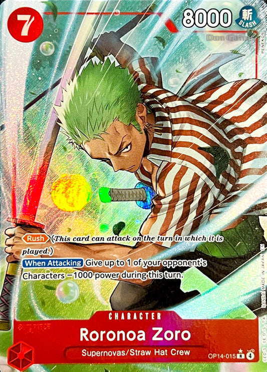 OP14-015 Roronoa Zoro Character Card Alternate Art