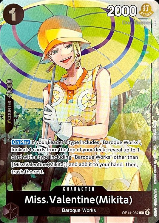 OP14-087 Miss. Valentina (Mikita) Character Card Alternate Art Dash Pack