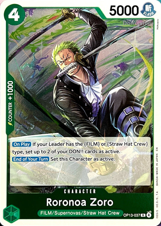 OP13-037 Roronoa Zoro Character Card