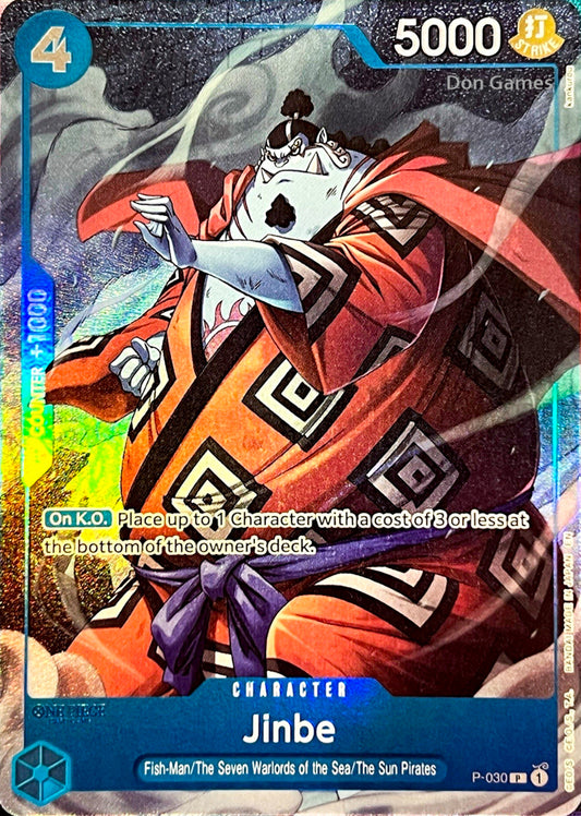 P-030 Jinbe Character Card Alternate Art (The Seven Warlords of the Sea Binder Set)