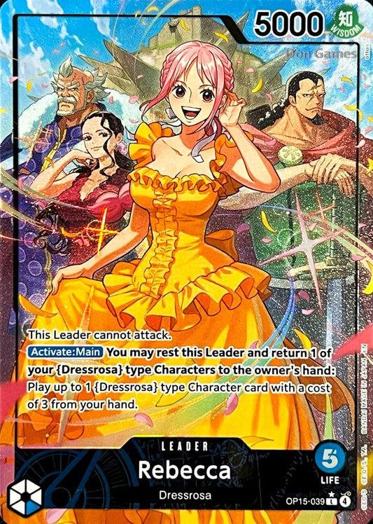 OP15-039 Rebecca Leader Card Alternate Art