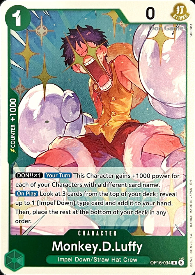 OP16-034 Monkey. D. Luffy Character Card