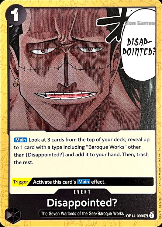 OP14-099 Disappointed? Event Card