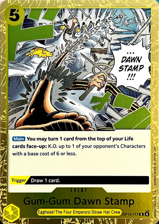 OP13-117 Gum-Gum Dawn Stamp Event Card