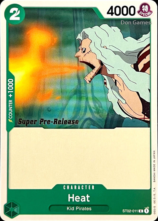 ST02-011 Heat Character Card SUPER PRE-RELEASE